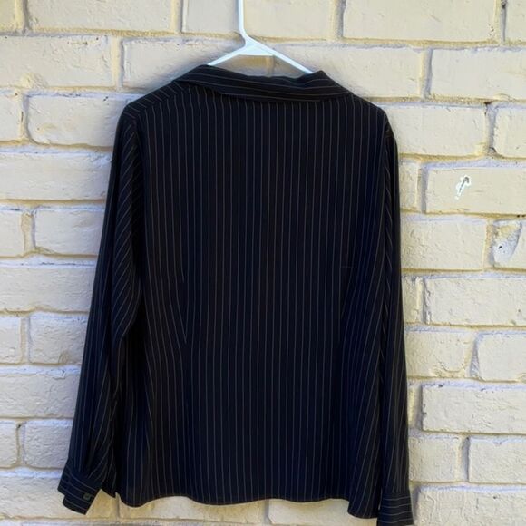 Take 50% OFF- Laura Scott Women's Long-sleeve black&white Shirt, Size-16W - Picture 5 of 5